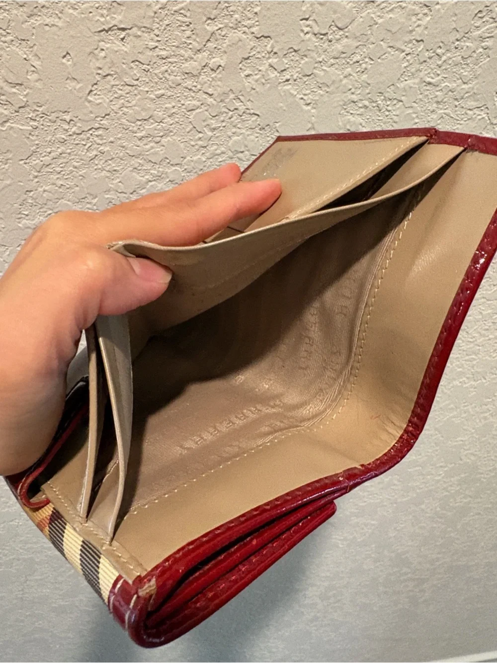 Burberry plaid wallet
